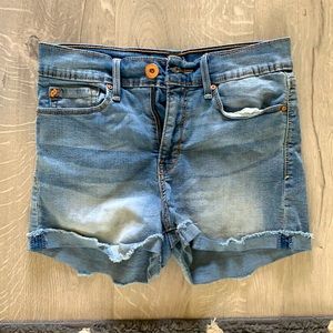 High rise jean shorts